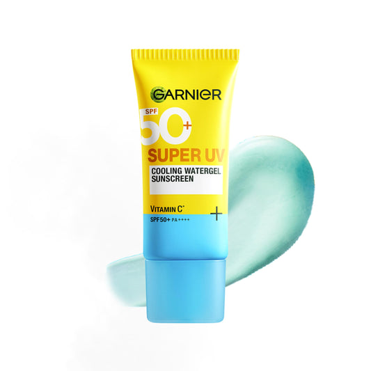 Garnier Super UV Cooling Watergel Sunscreen SPF 50 PA++++ | Instant Cooling, 8hr Freshness | No White Cast | All Skin Types | 60ml