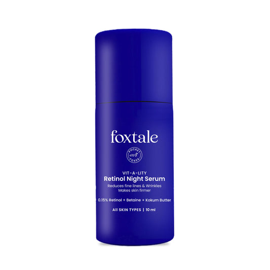 Foxtale 0.15% Retinol Night Serum | Anti-Aging, Reduces Fine Lines & Wrinkles | No Purging | All Skin Types | 30ml