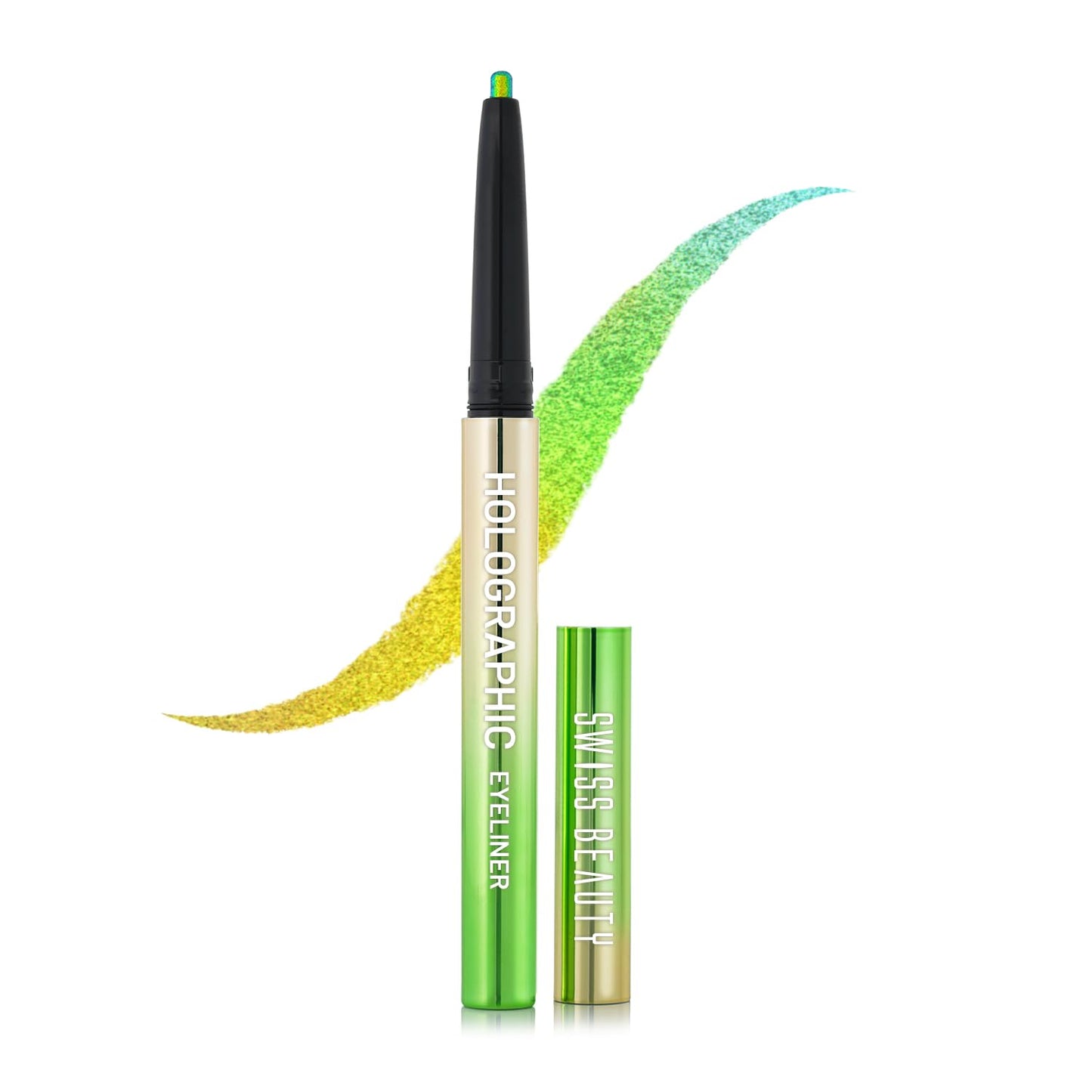SWISS BEAUTY Holographic Shimmery Pencil Eyeliner | Waterproof, Smudge Proof, Long Lasting Eyeliner With Easy Application | Shade- Milky Way, 0.2G, Assorted