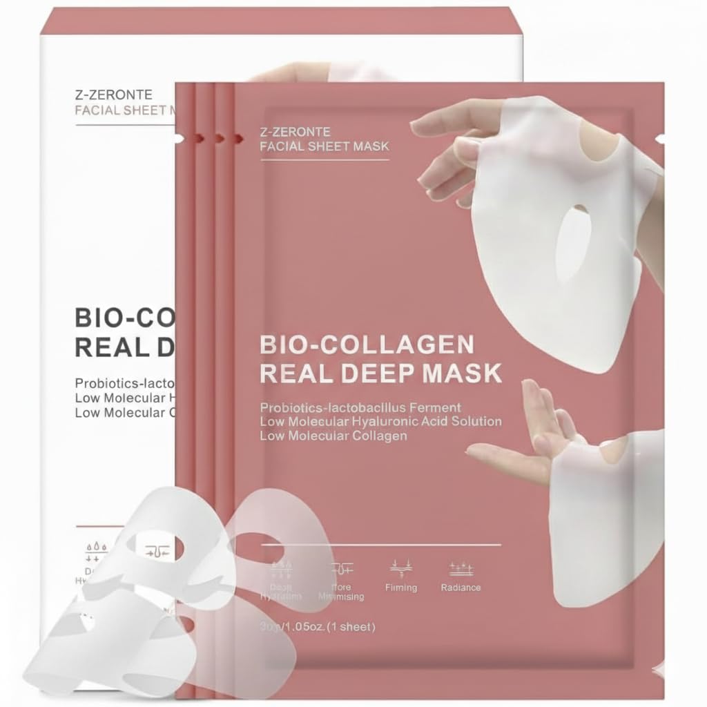 Glow Rest Bio Collagen Overnight Face Mask – Glass Skin Hydrogel Mask | Pore Minimizing, Skin Firming | 50,000ppm Collagen | Pack of 1