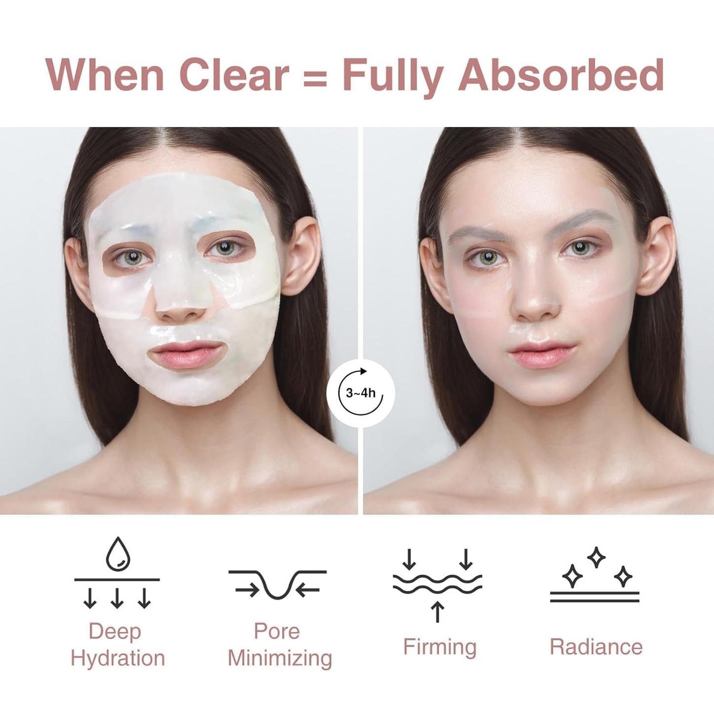 Glow Rest Bio Collagen Overnight Face Mask – Glass Skin Hydrogel Mask | Pore Minimizing, Skin Firming | 50,000ppm Collagen | Pack of 1