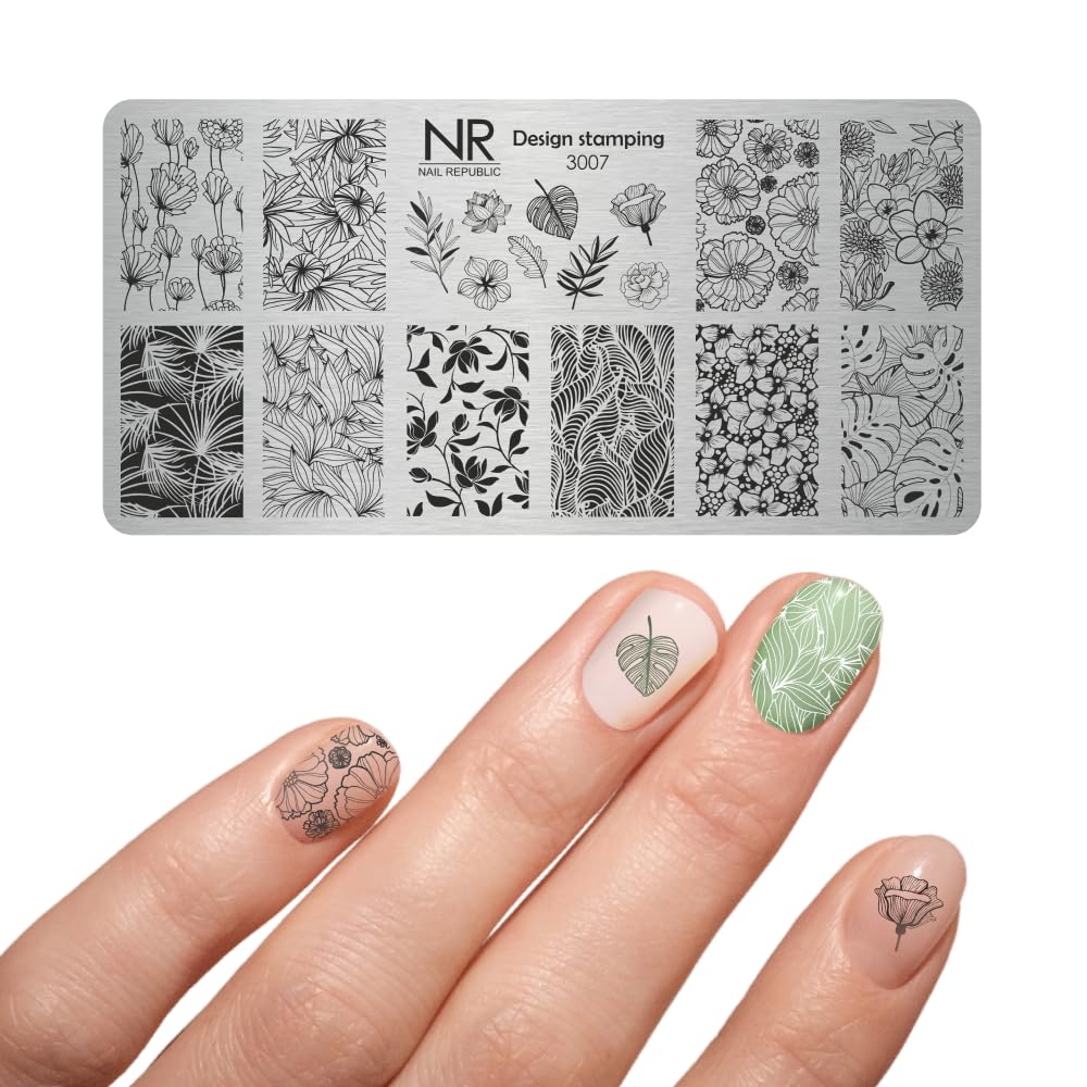 Nail Republic Nail Stamping Plate – Metal Nail Art Template for Manicure Designs | Alchemy Collection | Professional Nail Stamping Kit