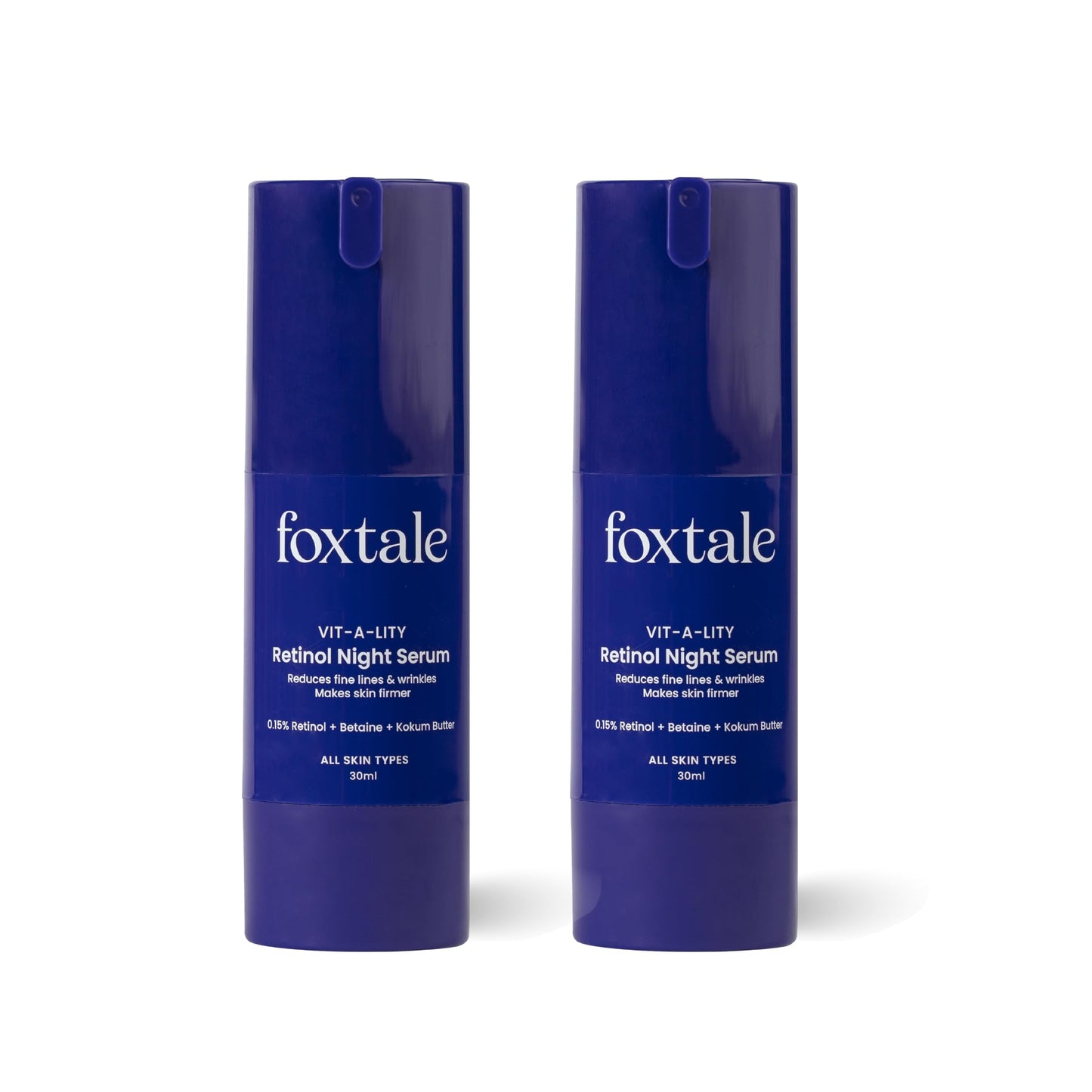 Foxtale 0.15% Retinol Night Serum | Anti-Aging, Reduces Fine Lines & Wrinkles | No Purging | All Skin Types | 30ml