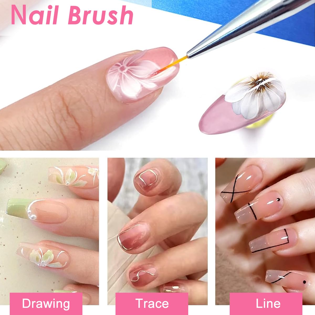 Nail Art Tools Kit - Set of 10