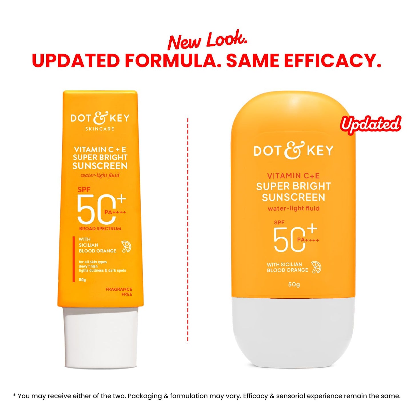 Dot & Key Vitamin C+E Super Bright Sunscreen SPF 50+ PA++++ | Boosts Glow, Reduces Dark Spots & Dullness | No White Cast | 50g
