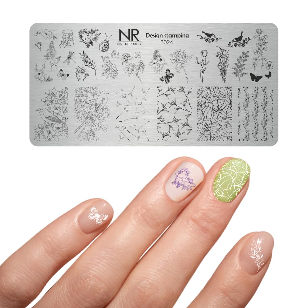 Nail Republic Nail Stamping Plate – Metal Nail Art Template for Manicure Designs | Alchemy Collection | Professional Nail Stamping Kit