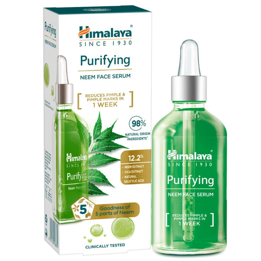 Purifying Neem Face Serum | 2% Natural Salicylic Acid & Cica & Neem | Reduces Acne & Acne Marks | Tightens pores & soothes inflammation | Made with 98% Natural Origin Ingredients | Made for Acne prone skin | 30 ml