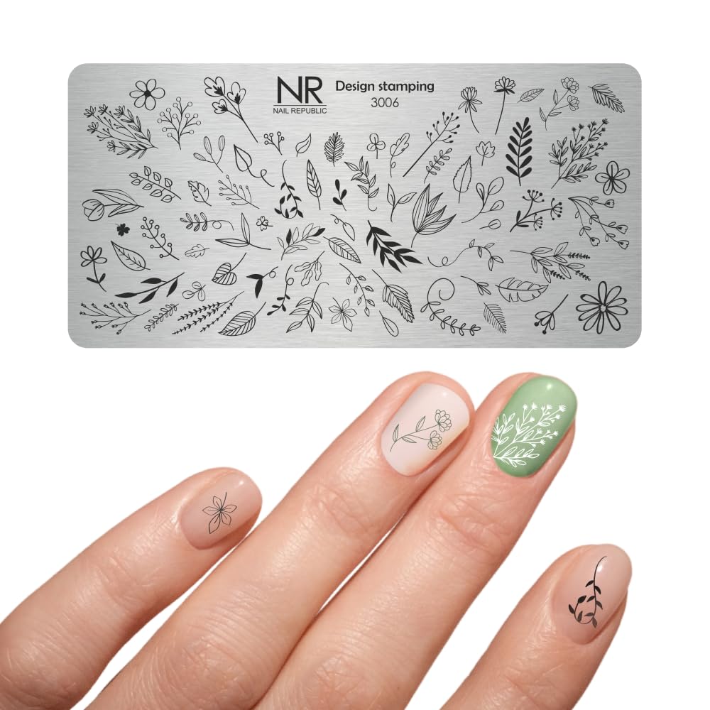 Nail Republic Nail Stamping Plate – Metal Nail Art Template for Manicure Designs | Alchemy Collection | Professional Nail Stamping Kit