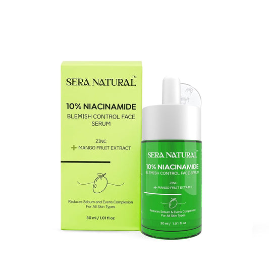 10% Niacinamide Face Serum with Zinc & Mango Extract | Fades Acne Marks, Controls Oil & Dark Spots | Men & Women | 30ml