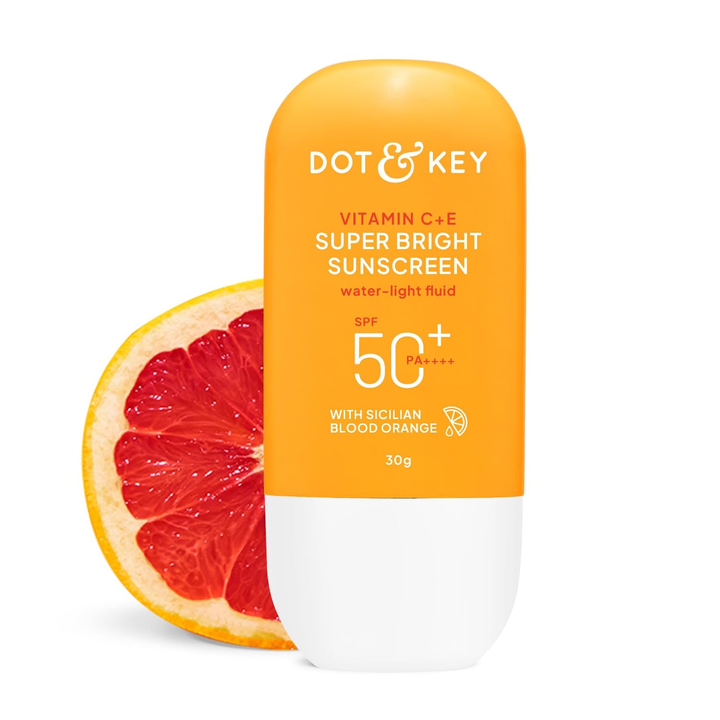 Dot & Key Vitamin C+E Super Bright Sunscreen SPF 50+ PA++++ | Boosts Glow, Reduces Dark Spots & Dullness | No White Cast | 50g