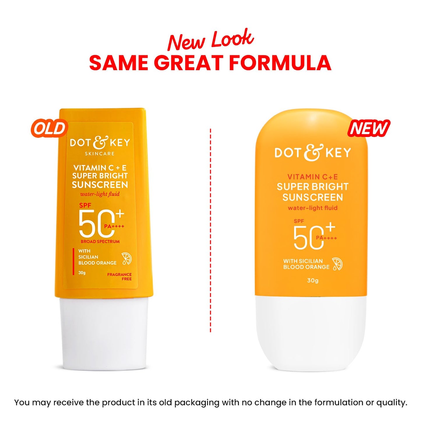 Dot & Key Vitamin C+E Super Bright Sunscreen SPF 50+ PA++++ | Boosts Glow, Reduces Dark Spots & Dullness | No White Cast | 50g