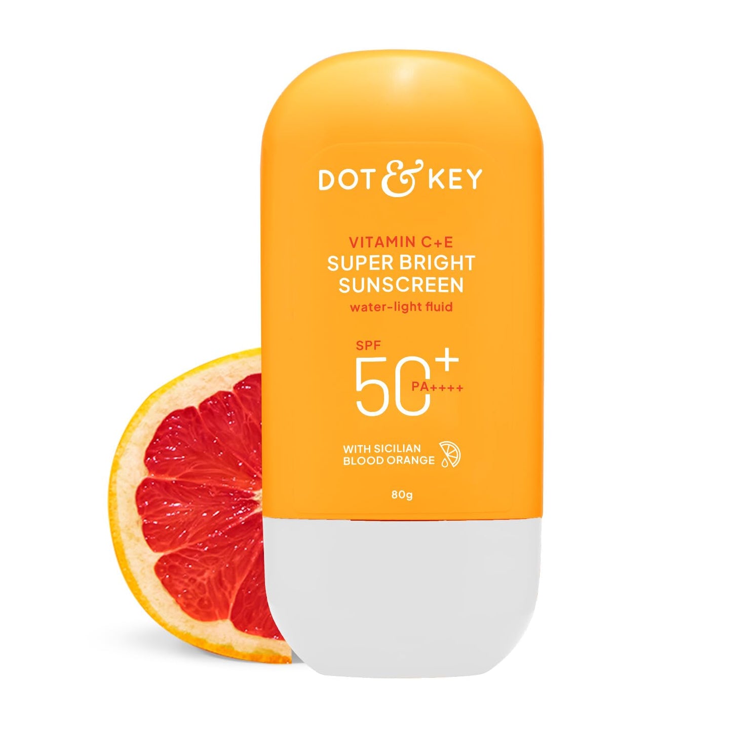 Dot & Key Vitamin C+E Super Bright Sunscreen SPF 50+ PA++++ | Boosts Glow, Reduces Dark Spots & Dullness | No White Cast | 50g