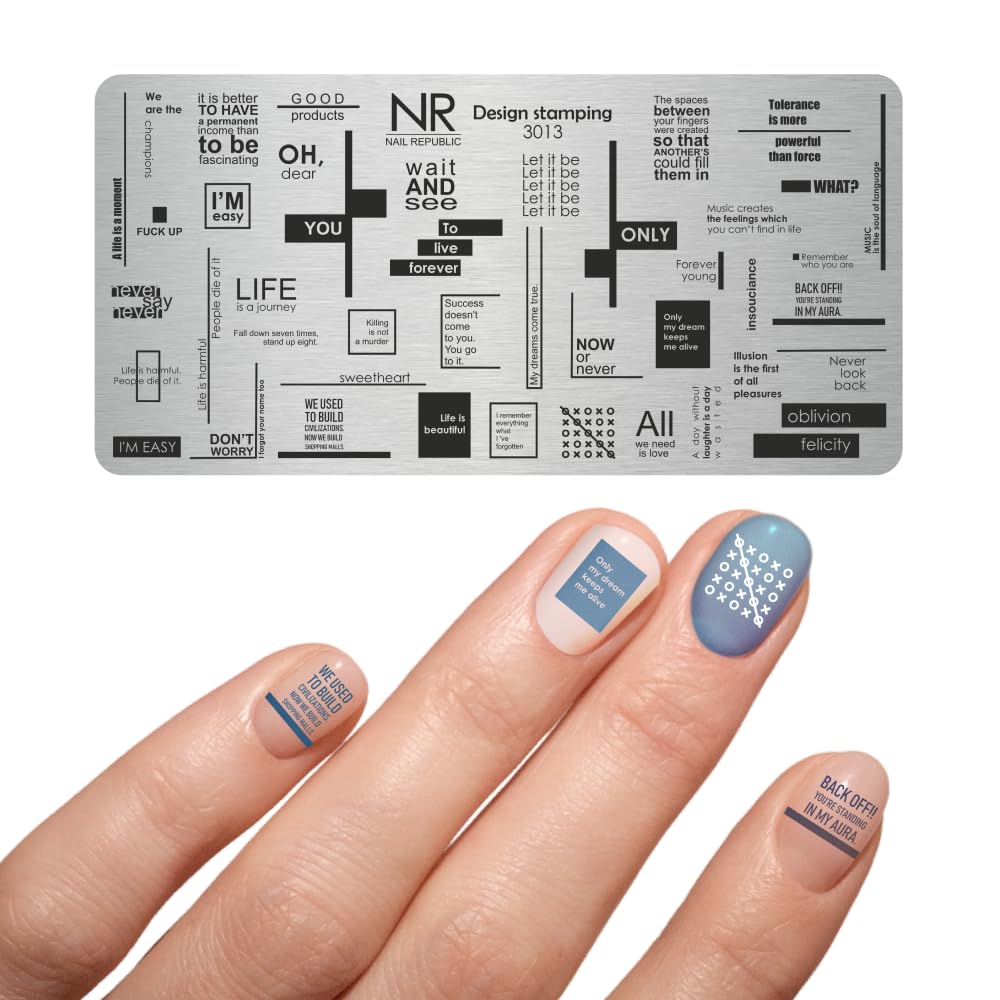 Nail Republic Nail Stamping Plate – Metal Nail Art Template for Manicure Designs | Alchemy Collection | Professional Nail Stamping Kit