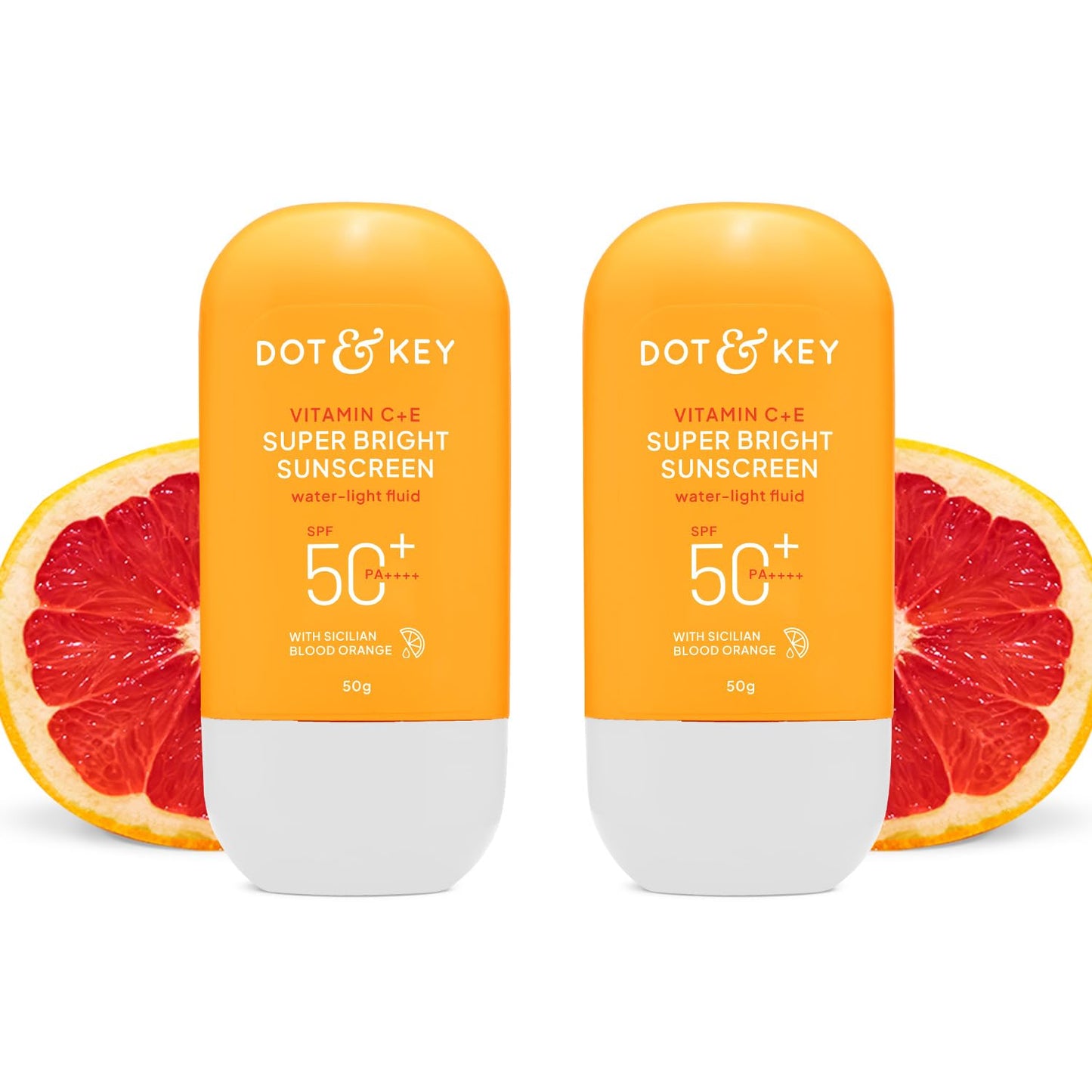 Dot & Key Vitamin C+E Super Bright Sunscreen SPF 50+ PA++++ | Boosts Glow, Reduces Dark Spots & Dullness | No White Cast | 50g
