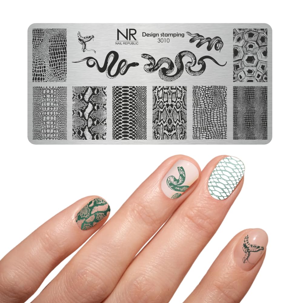 Nail Republic Nail Stamping Plate – Metal Nail Art Template for Manicure Designs | Alchemy Collection | Professional Nail Stamping Kit