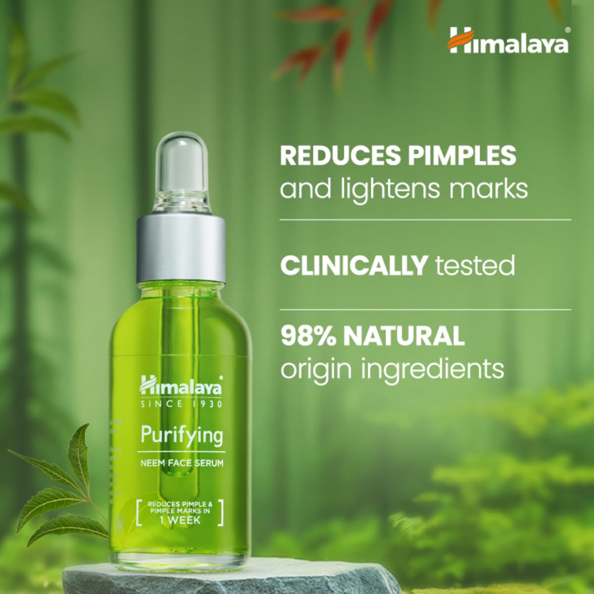 Purifying Neem Face Serum | 2% Natural Salicylic Acid & Cica & Neem | Reduces Acne & Acne Marks | Tightens pores & soothes inflammation | Made with 98% Natural Origin Ingredients | Made for Acne prone skin | 30 ml