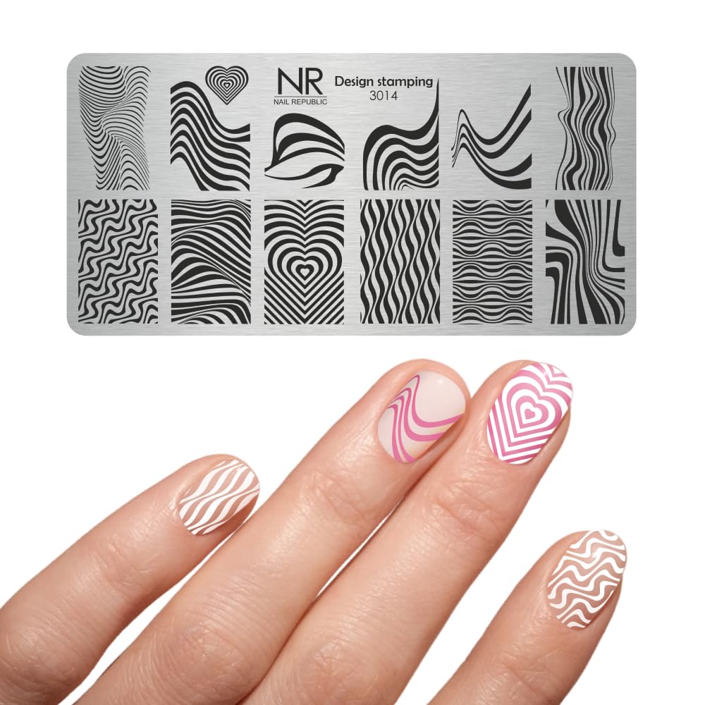 Nail Republic Nail Stamping Plate – Metal Nail Art Template for Manicure Designs | Alchemy Collection | Professional Nail Stamping Kit