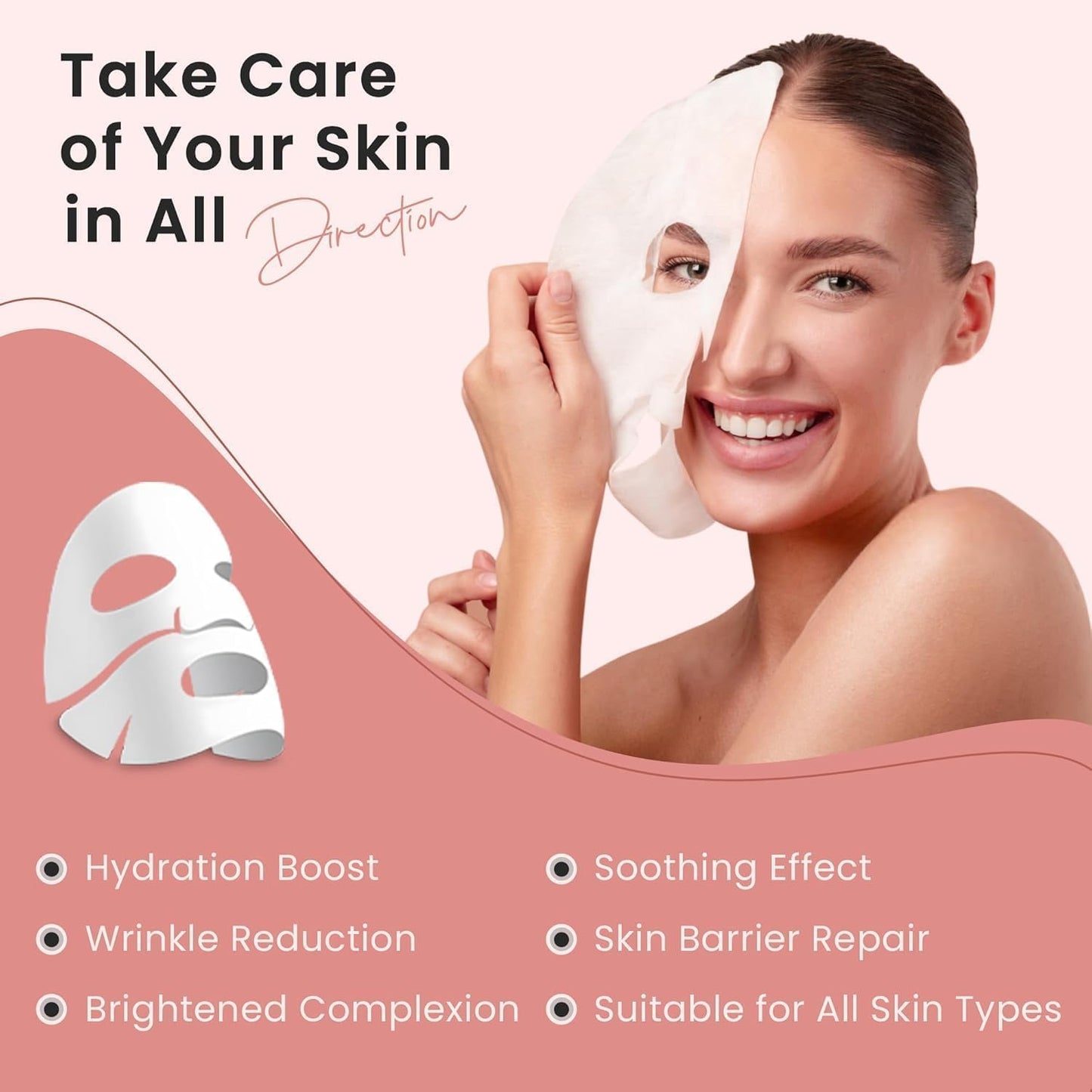 Glow Rest Bio Collagen Overnight Face Mask – Glass Skin Hydrogel Mask | Pore Minimizing, Skin Firming | 50,000ppm Collagen | Pack of 1