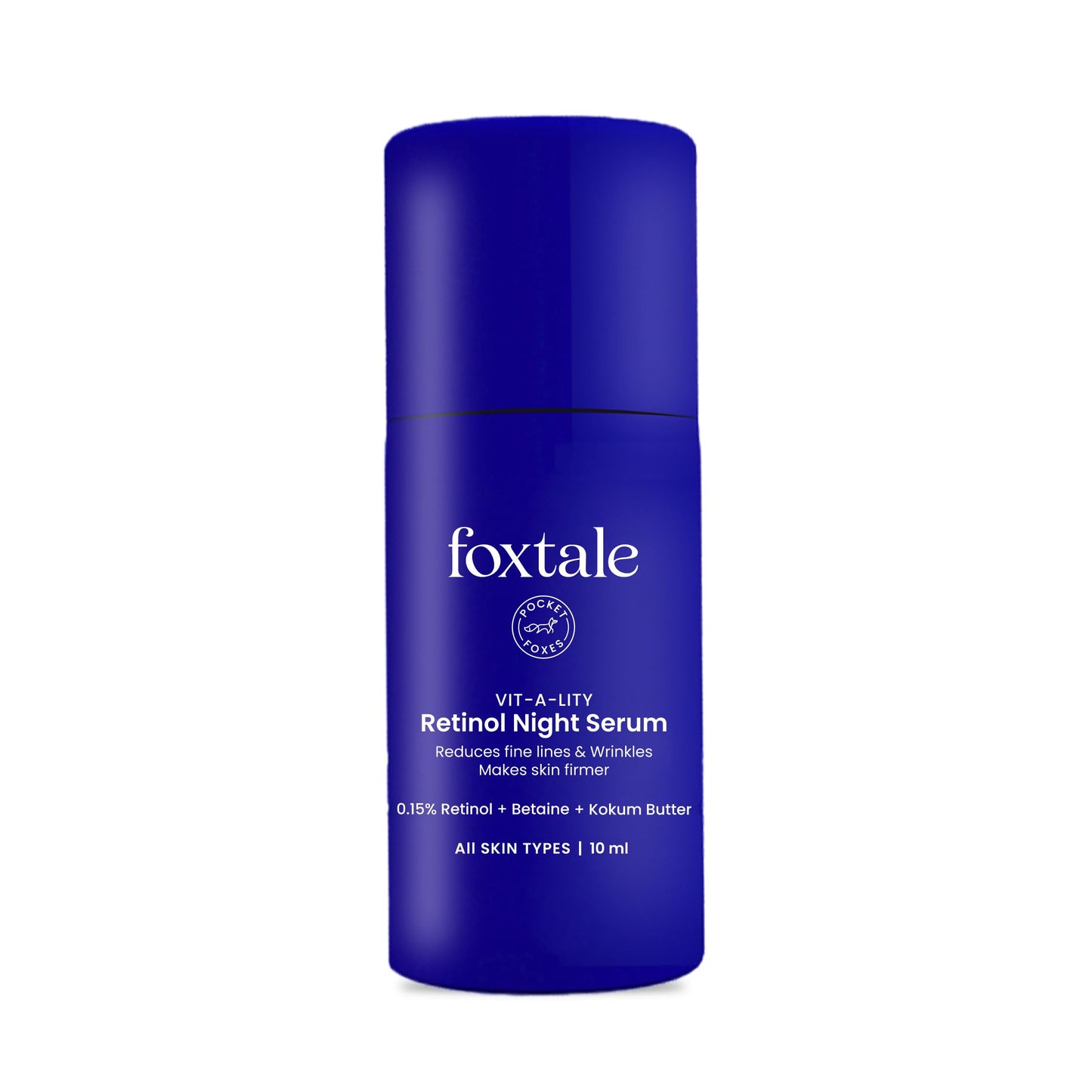Foxtale 0.15% Retinol Night Serum | Anti-Aging, Reduces Fine Lines & Wrinkles | No Purging | All Skin Types | 30ml