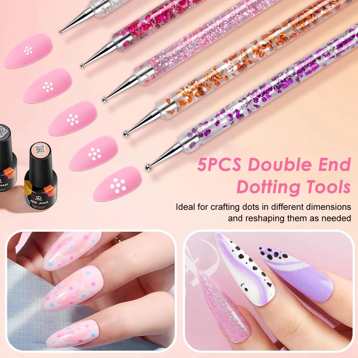 Nail Art Tools Kit - Set of 10