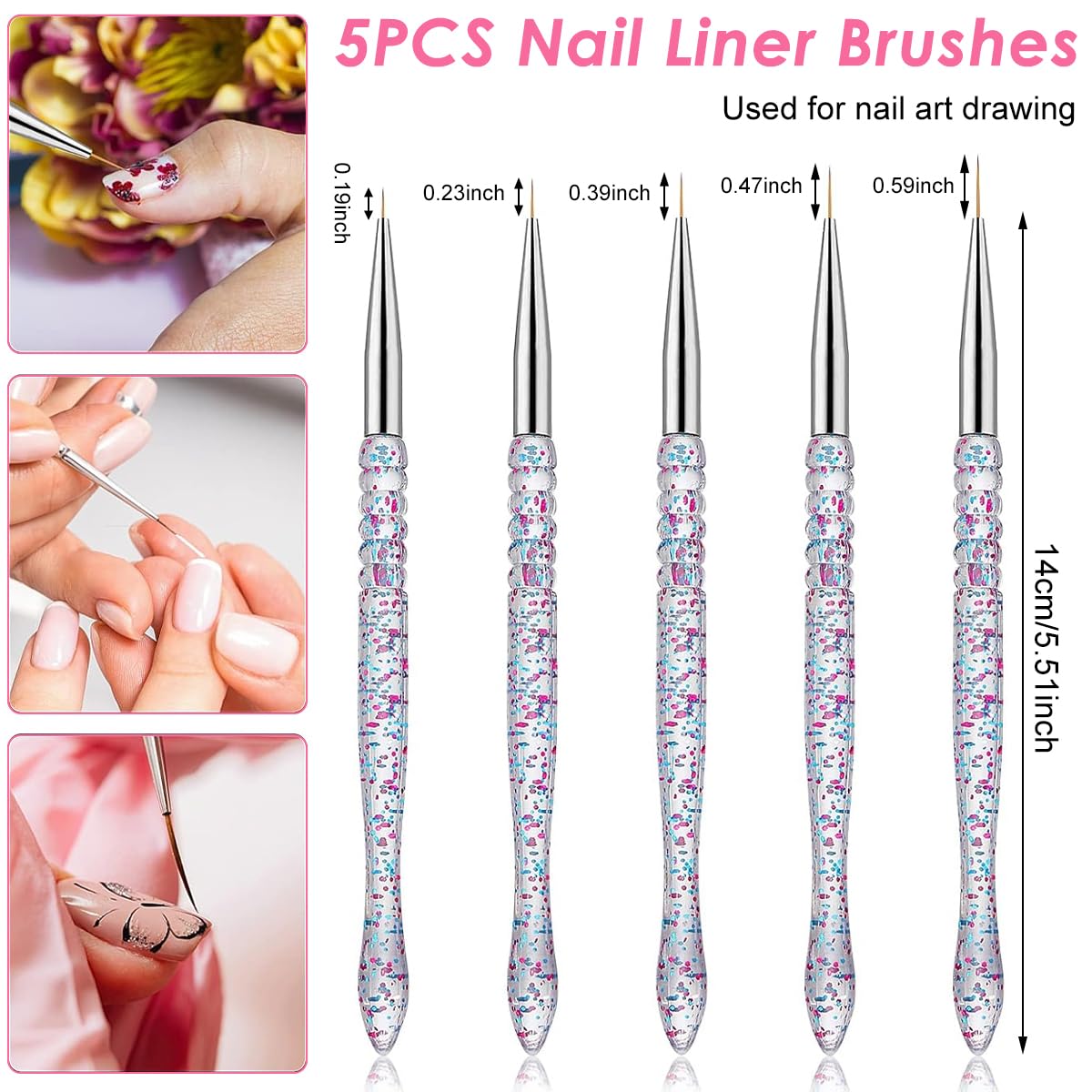 Nail Art Tools Kit - Set of 10