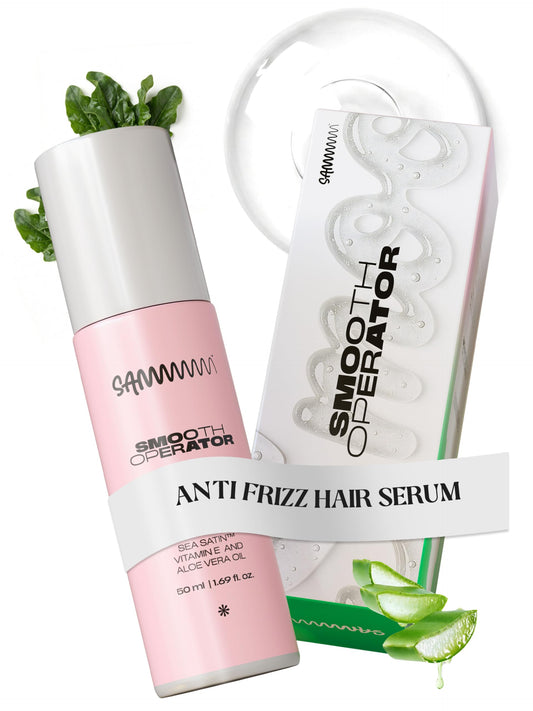 Sammmm Smooth Operator Hair Serum 50ml – Frizz Free & Shine Restoring | Aloe Vera, Sea Satin & Vitamin E | Vegan, Sulphate-Free, Non-Greasy