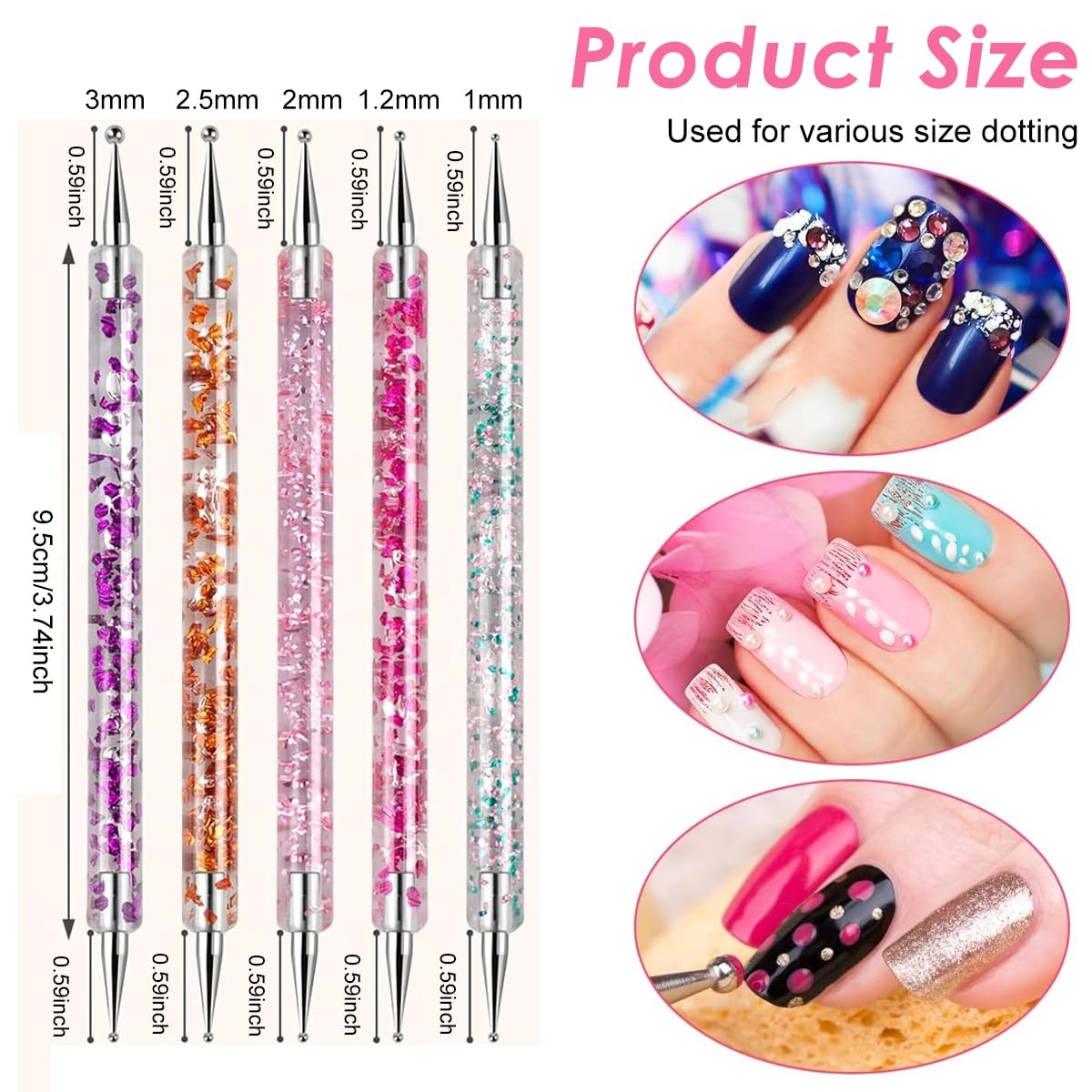 Nail Art Tools Kit - Set of 10