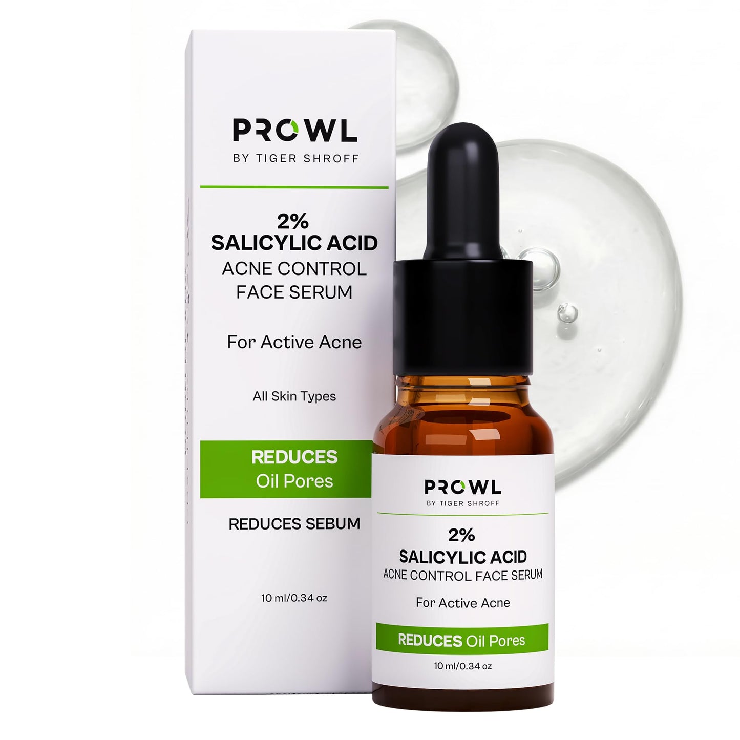 PROWL by Tiger Shroff 10% Vitamin C Serum for Daily Glowing Skin | Reduces Dark Spots & Evens Skin Tone for Men | Face Brightening Serums for All Sensitive Dry Oily Combination Skin Care | 10ml