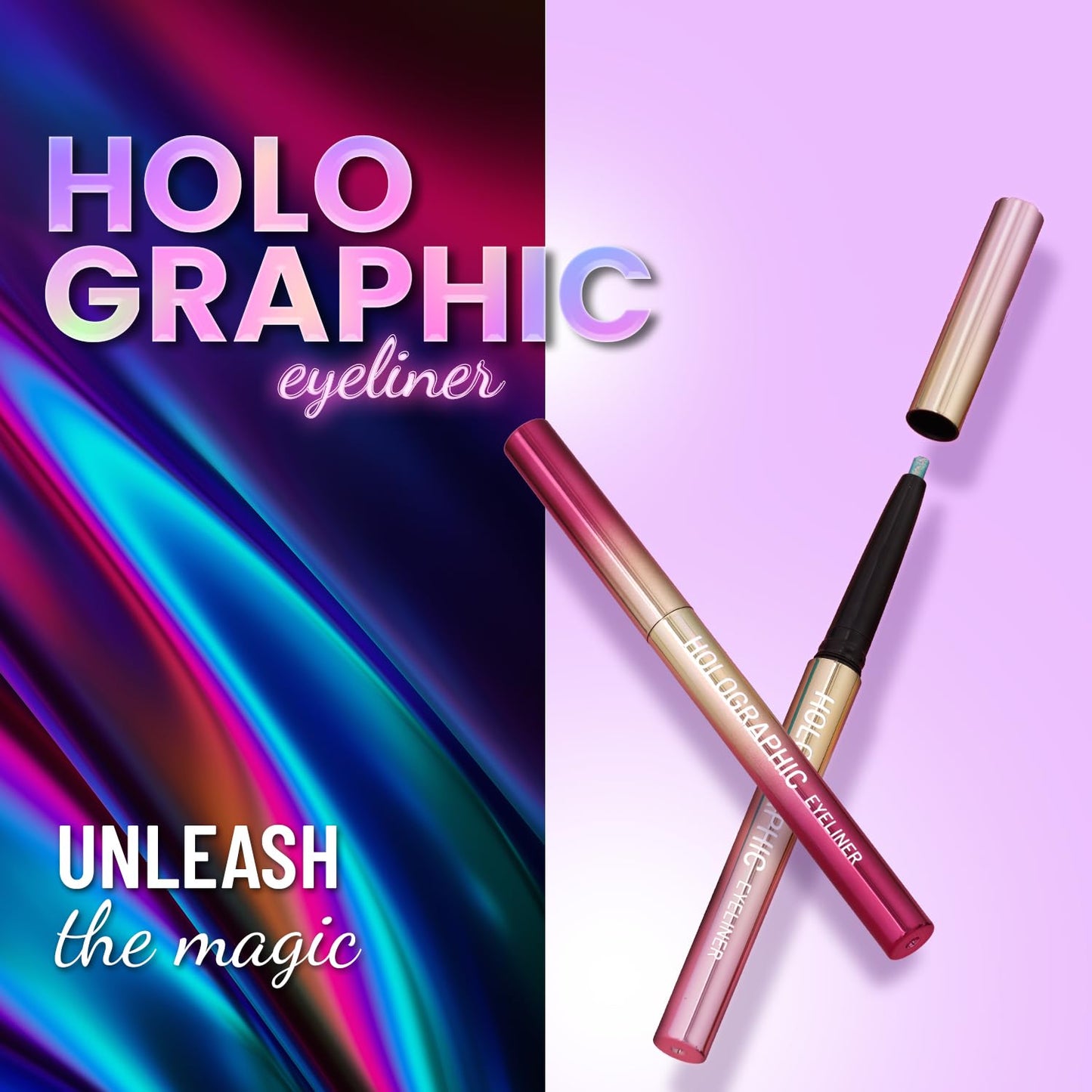 SWISS BEAUTY Holographic Shimmery Pencil Eyeliner | Waterproof, Smudge Proof, Long Lasting Eyeliner With Easy Application | Shade- Milky Way, 0.2G, Assorted