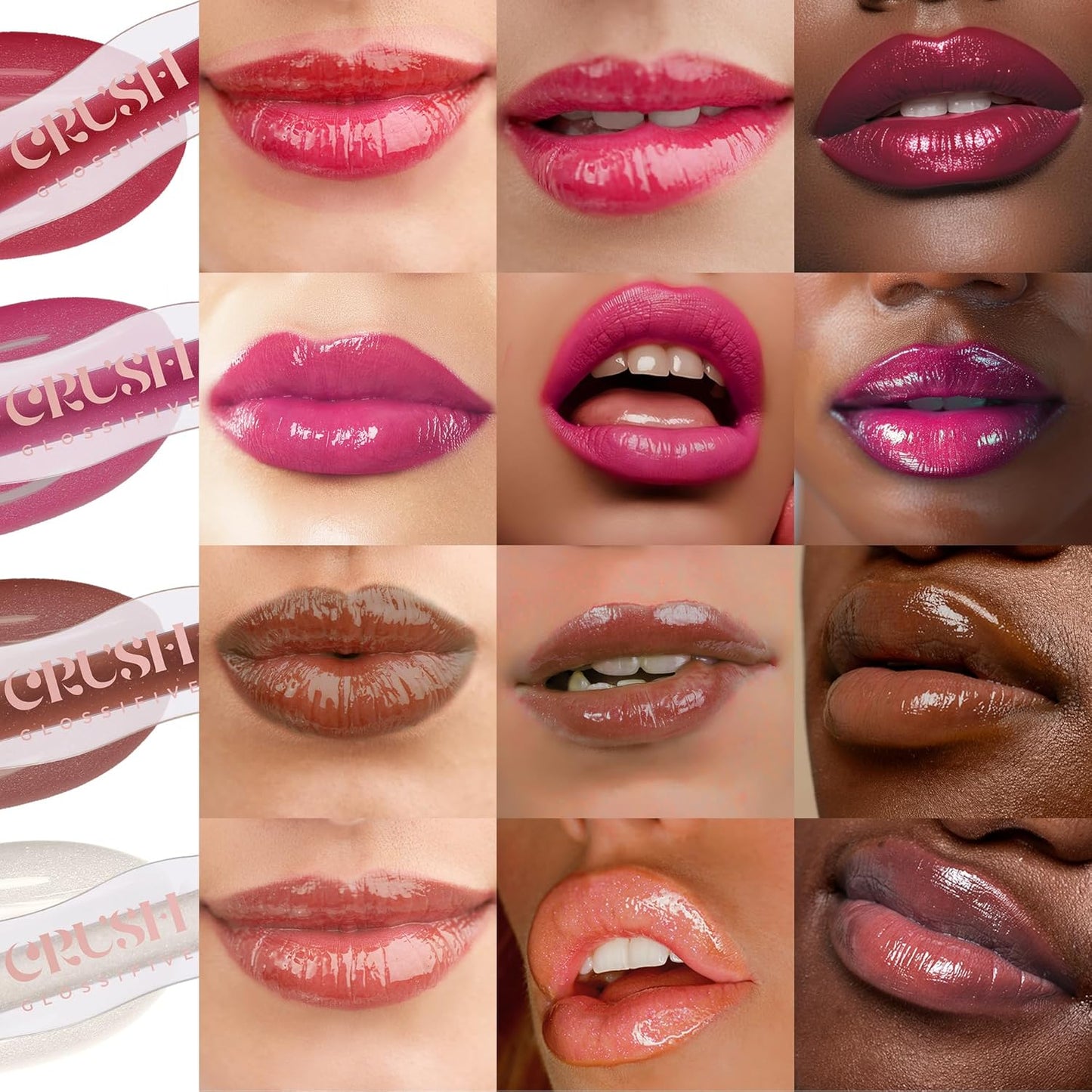Glossy Tinted Lip Gloss - Pack of 4